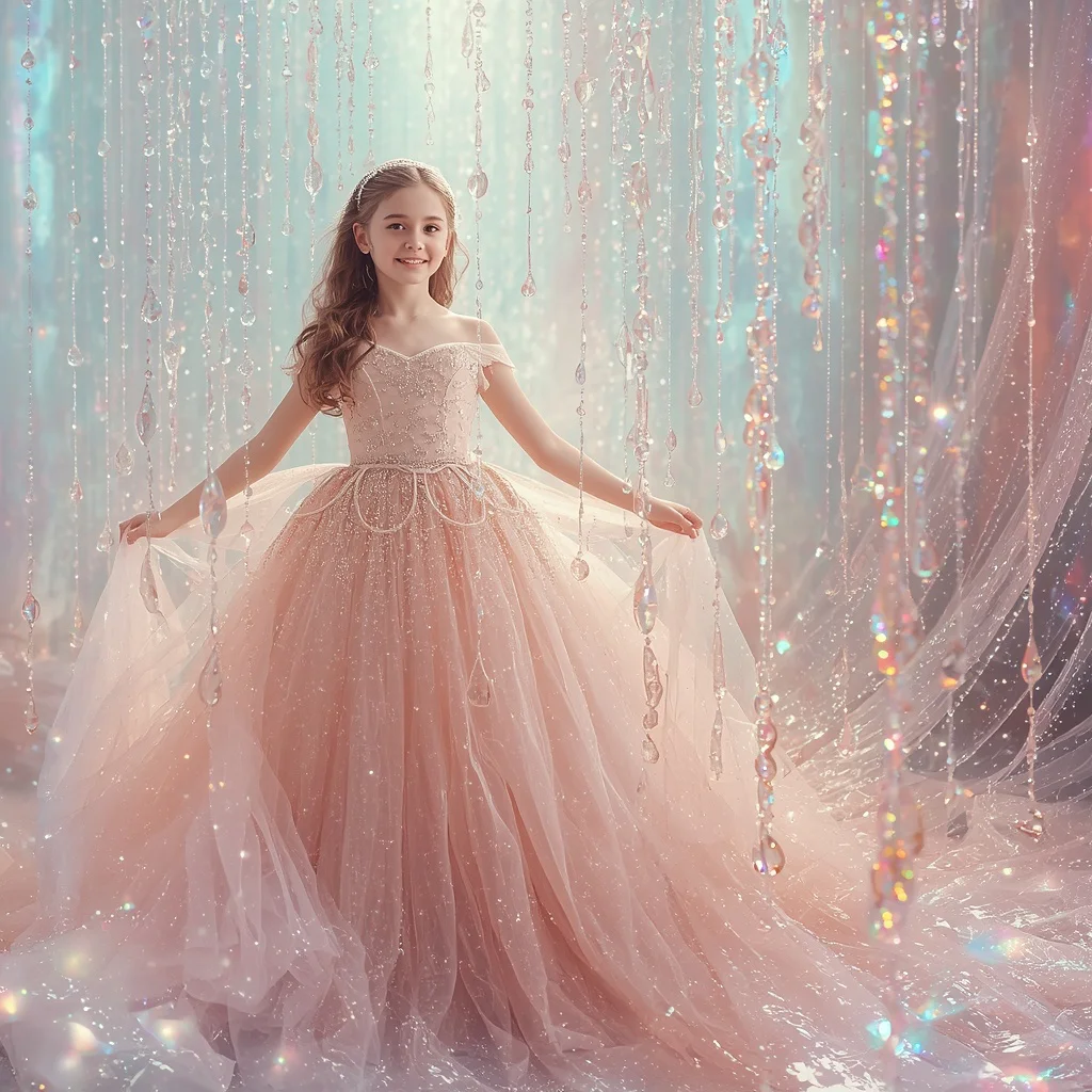 Beautiful Girl Shimmering Dewdrop Curtain Enchanted Forest Dream | traditional prompt for girl