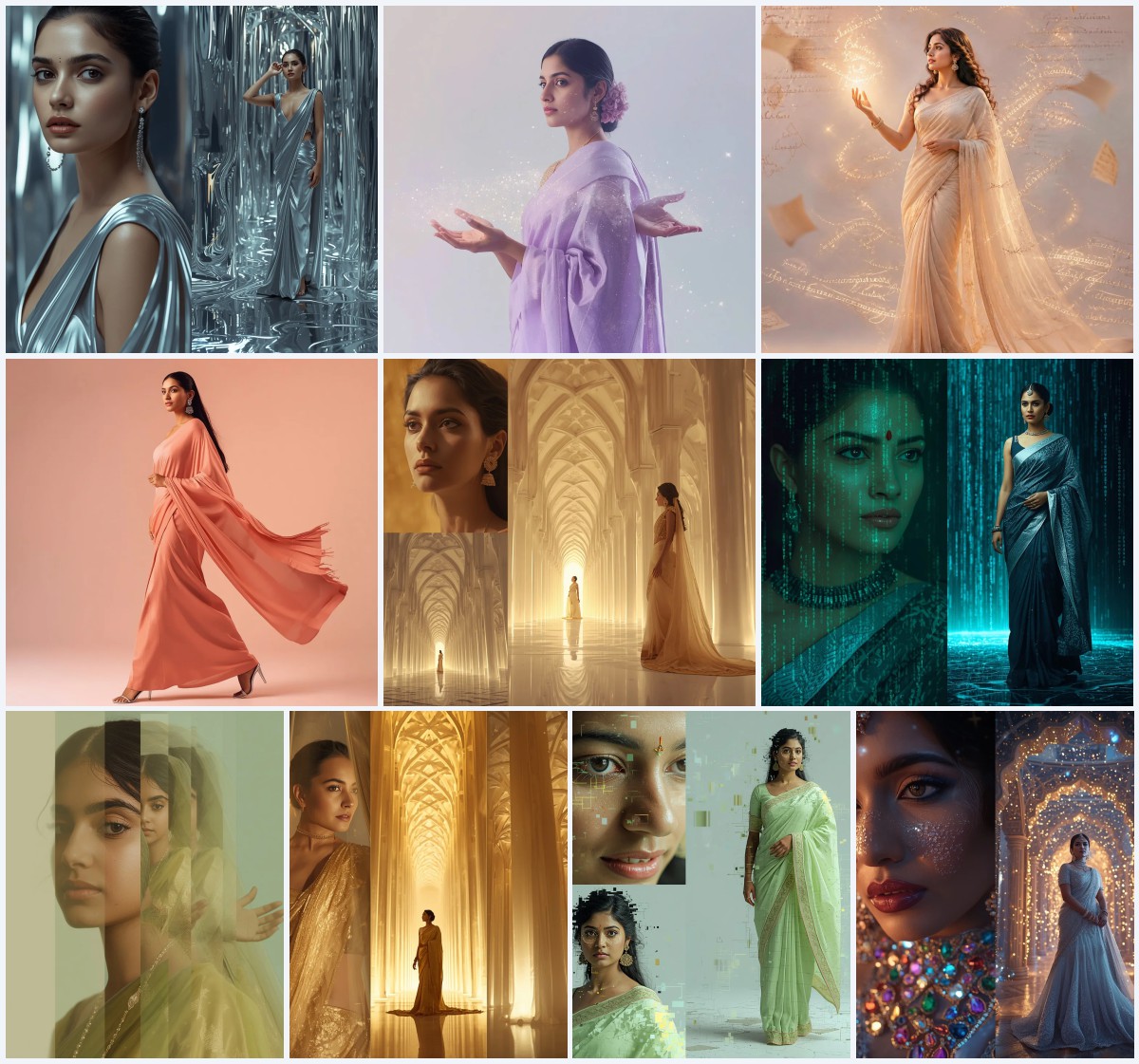New 10 Instagram Prompts For Girls In Saree for Engaging Content | trending prompt copy paste