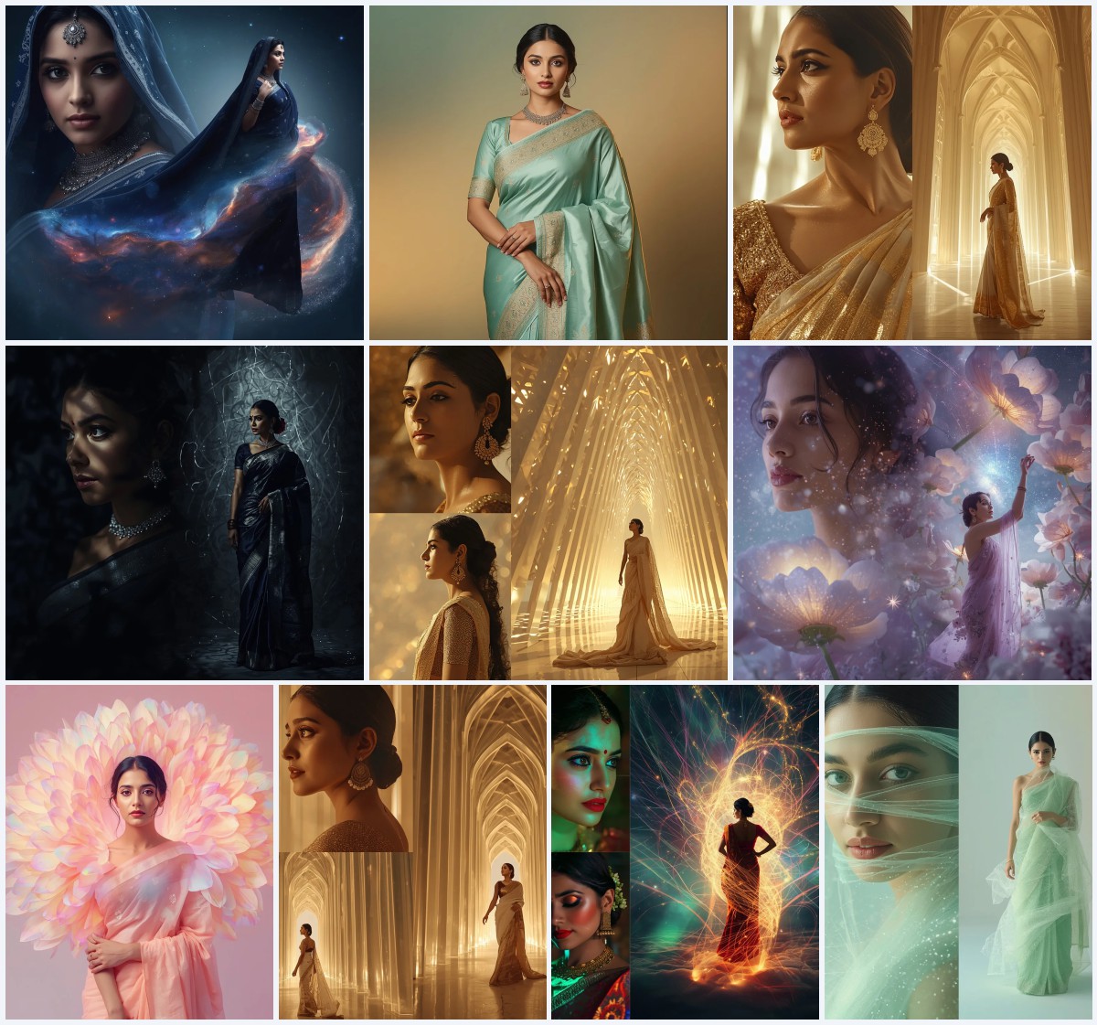 Top 10 Cute Prompts For Girls In Saree In English for Adorable Looks | new photo trend on instagram prompt