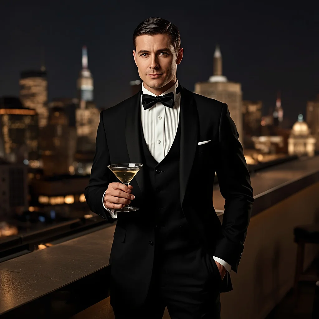 Distinguished Man in a Classic Black Tuxedo — AI image prompt