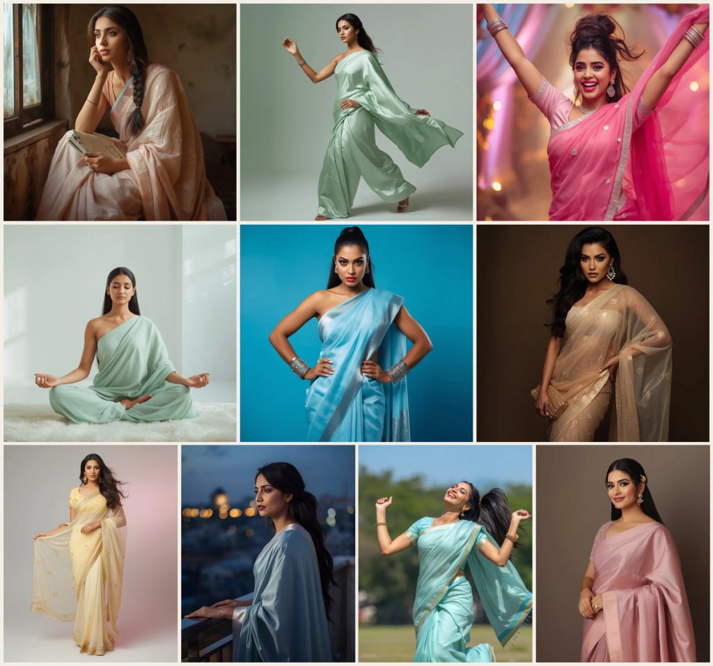 New 10 Saree with Designer Blouse AI Prompts for Contemporary Fashion
