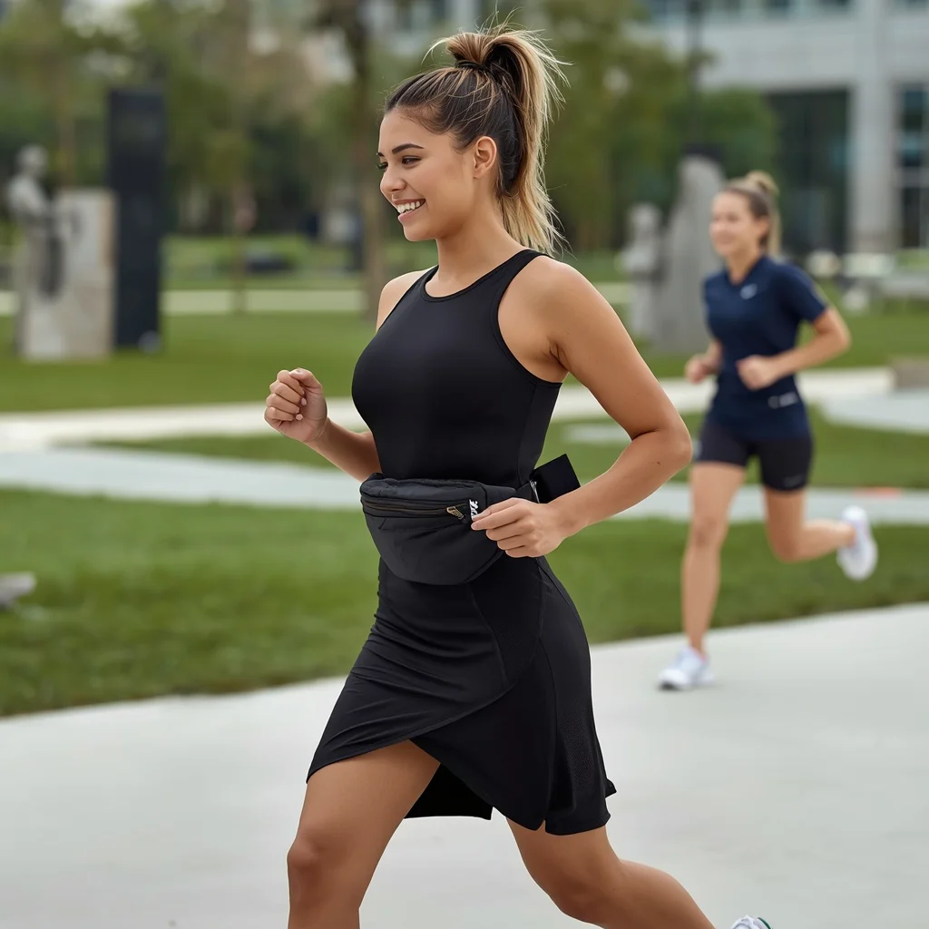 Sporty Athleisure Dress for an Active Urban Outing — AI image prompt