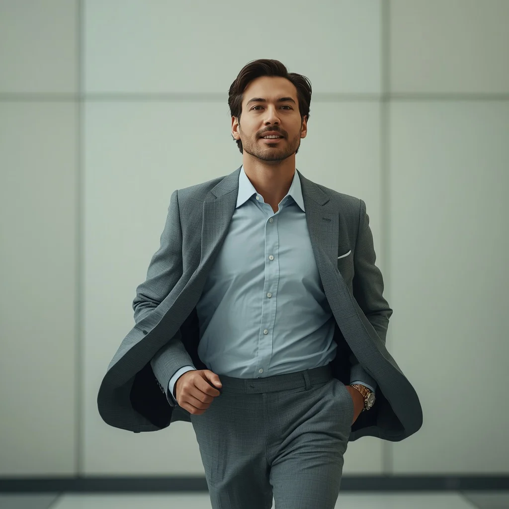 The Effortless Movement of a Stylish Man in Motion — AI image prompt